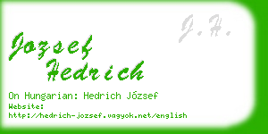 jozsef hedrich business card