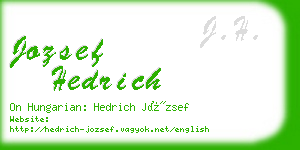 jozsef hedrich business card